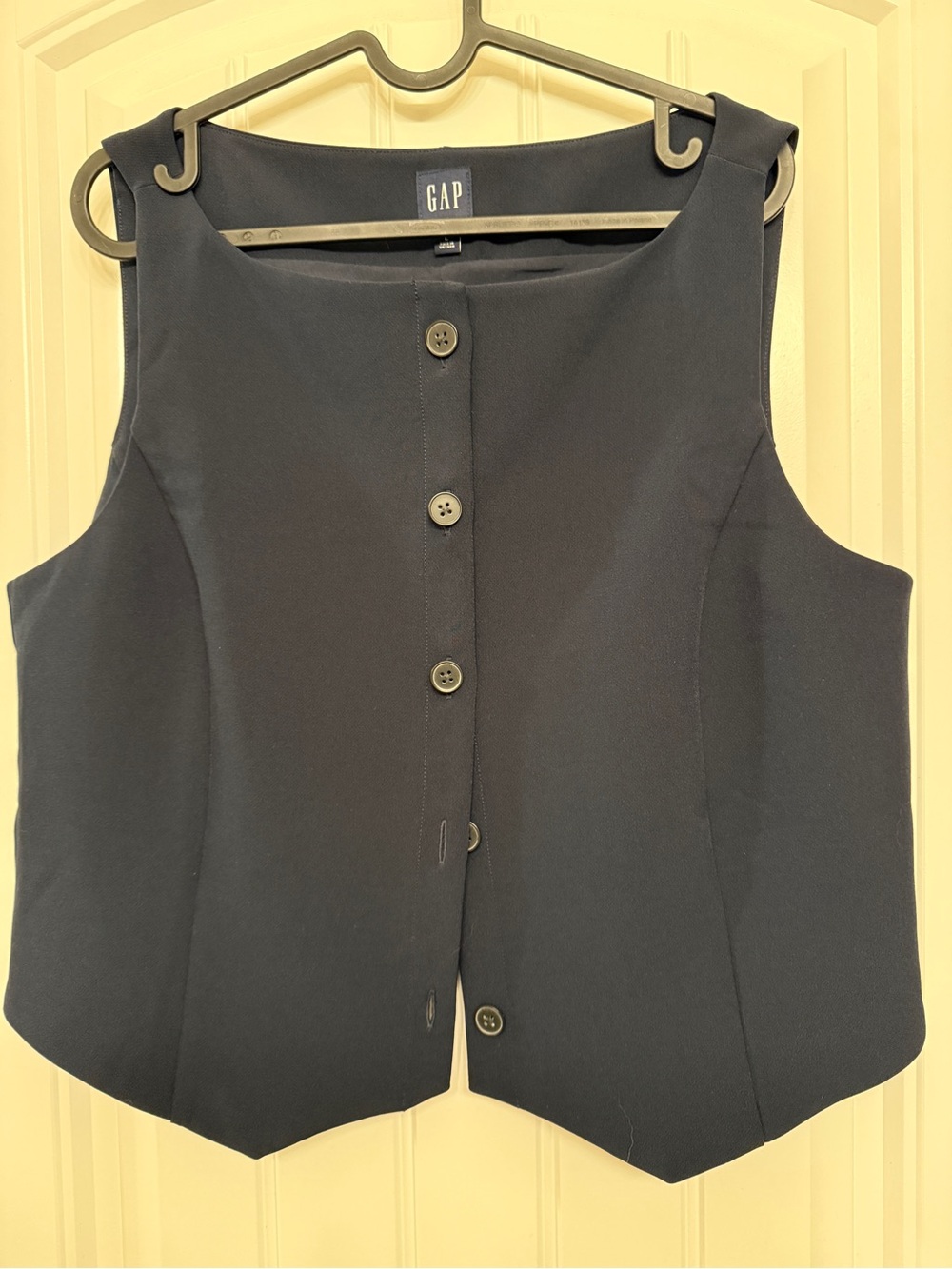 GAP Navy Button-Front Sleeveless Vest